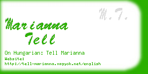 marianna tell business card